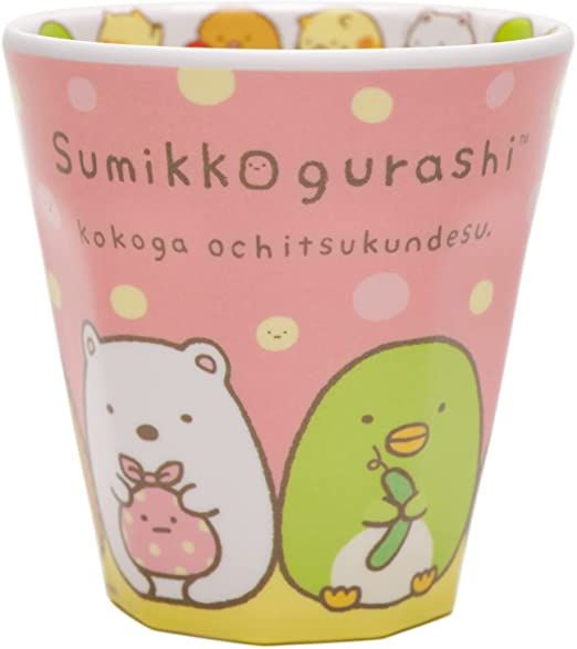 T's Factory Sumikko Gurashi W Print Melamine Cup Pink