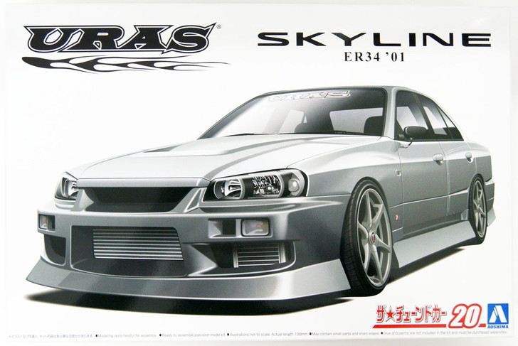 The Tuned Car 1/24 Uras ER34 Skyline 25GT-t '01 (Nissan) Plastic Model