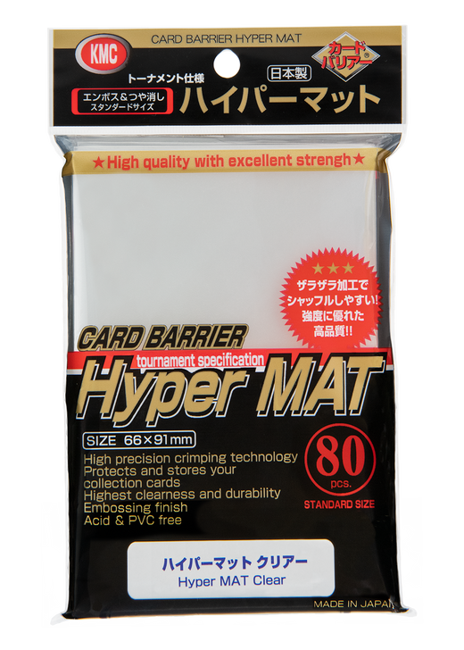 KMC Card Barrier Hyper Mat Clear 80pcs