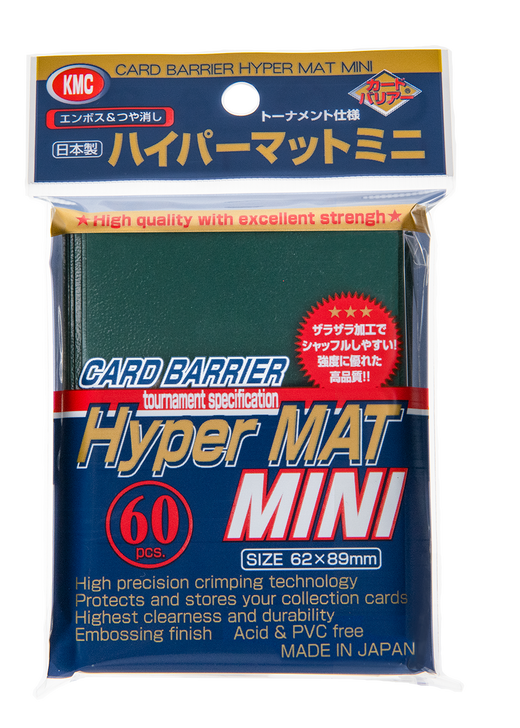 KMC Card Barrier Hyper Mat Mini Green 60pcs