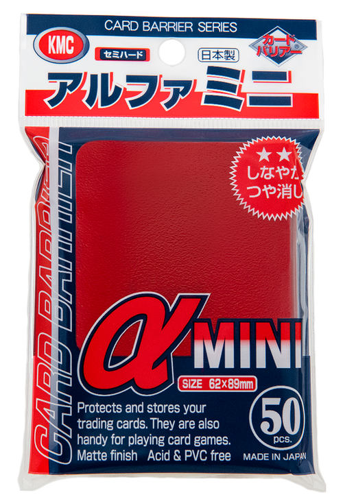 KMC Card Barrier Alpha Mini Red 50pcs