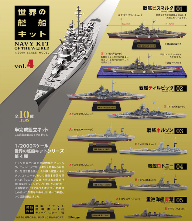 F-toys 1/2000 Navy Kit of the World vol.4 10Pack Box