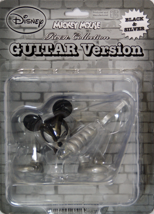 Medicom UDF S-6 MICKEY MOUSE (GUITAR Version) BLACK & SILVER Roen Collection (4530956305431)