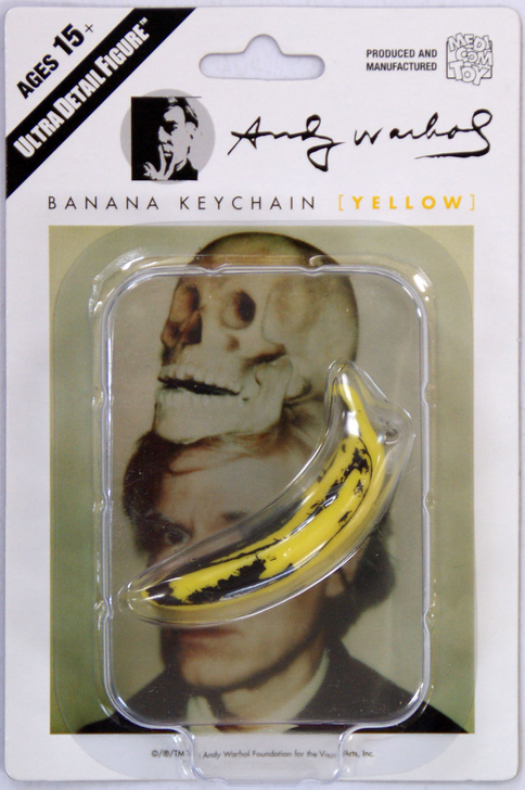 Medicom UDF-119 Ultra Detail Figure Andy Warhol BANANA KEYCHAIN Yellow (4530956151199)