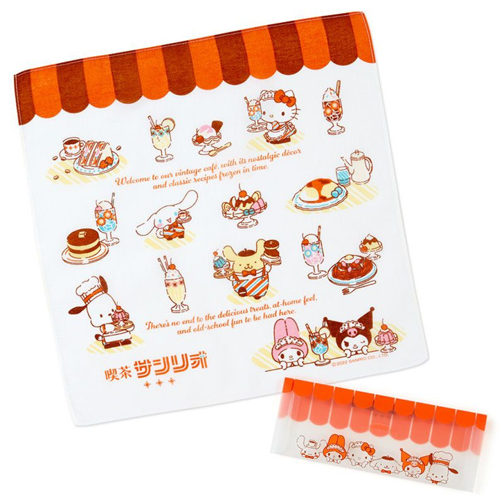 Sanrio Characters Oshibori-style Handkerchief (Cafe Sanrio 2nd Store)