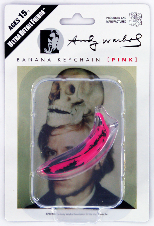 Medicom UDF-120 Ultra Detail Figure Andy Warhol BANANA KEYCHAIN Pink (4530956151205)