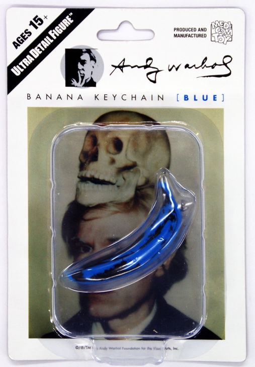 Medicom UDF-121 Ultra Detail Figure Andy Warhol BANANA KEYCHAIN Blue (4530956151212)