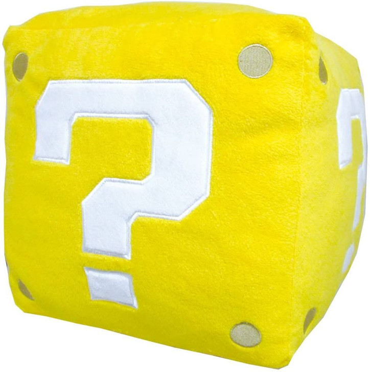 San-ei Plush Doll Super Mario Item Cushion Question Block