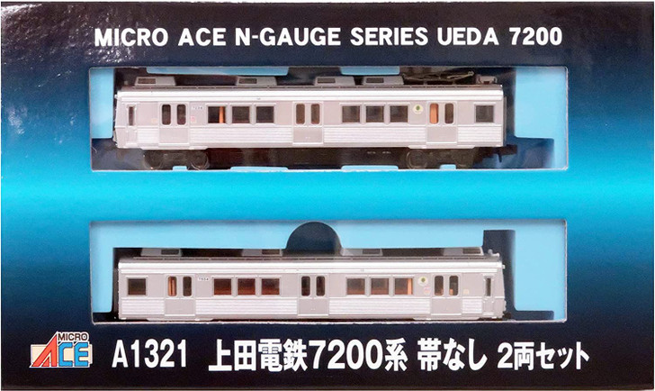 Microace A1321 Ueda Dentetsu Series 7200 without Line 2 Cars Set (N Scale)