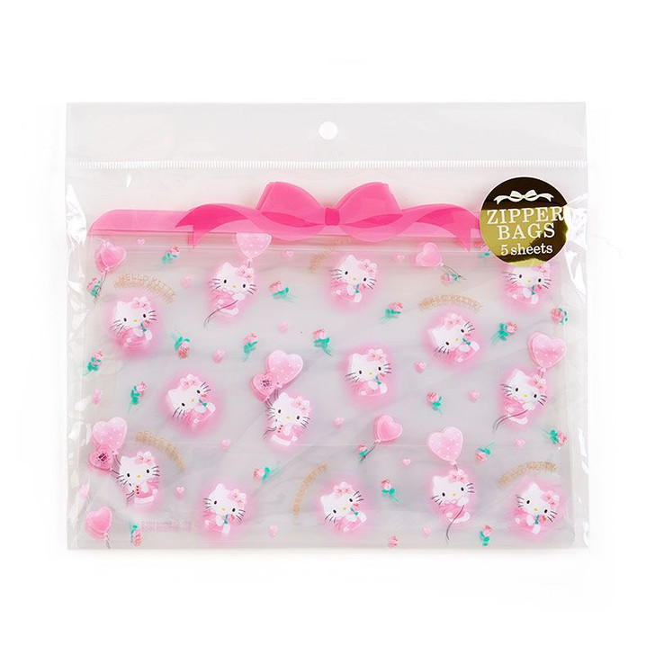 Sanrio Clear Zipper Bag Set (5 sheets) Hello Kitty