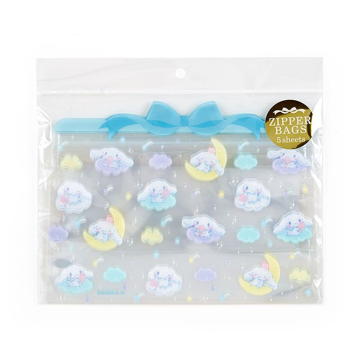 Sanrio Clear Zipper Bag Set (5 sheets) Cinnamoroll