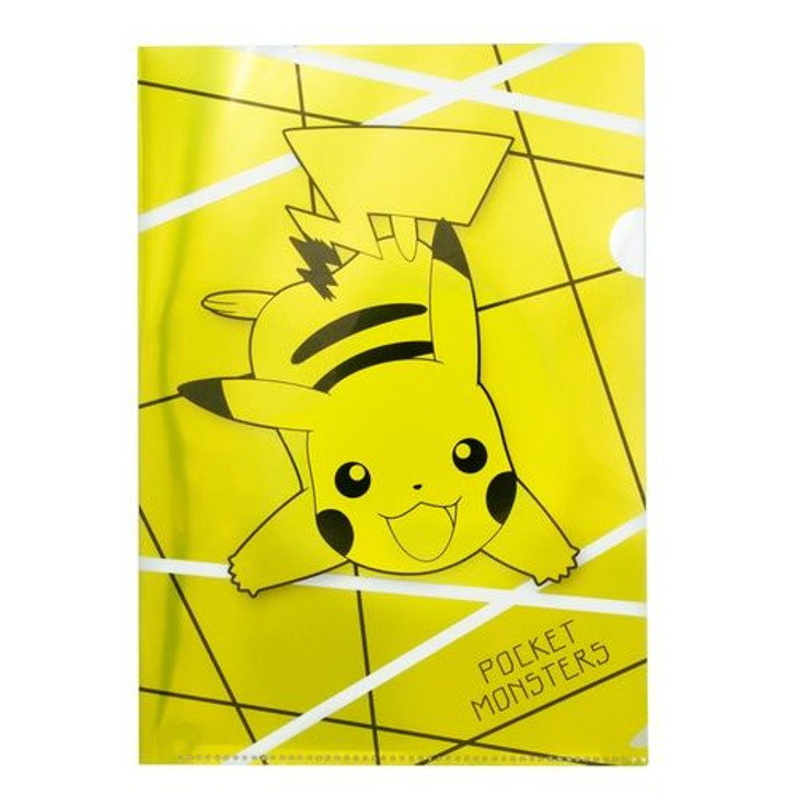 Pokemon Center Original A4 Clear File Folder Gold Pikachu