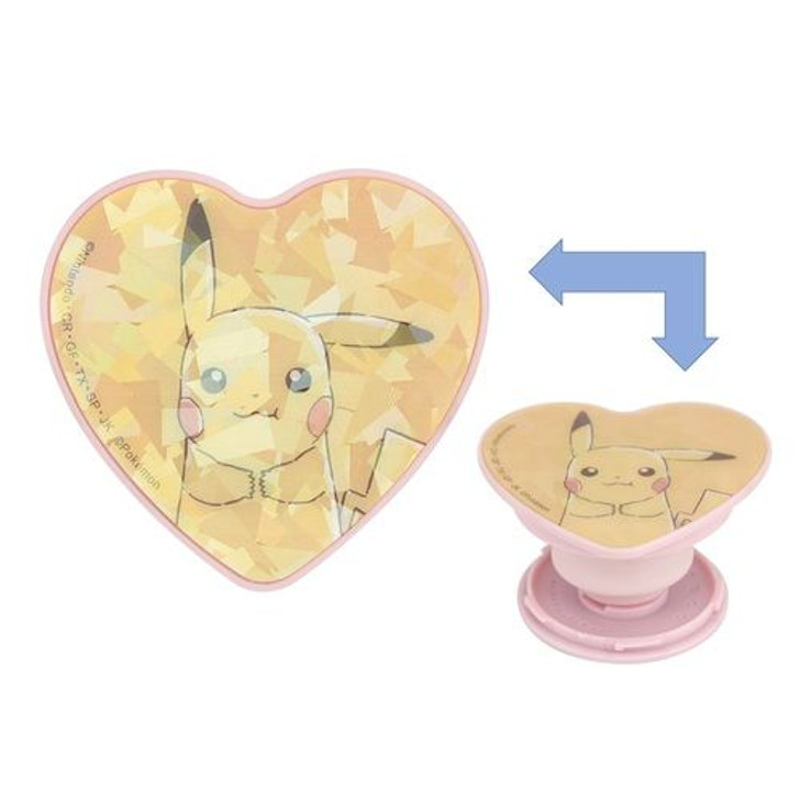 Pokemon Center Original Smartphone Holding Support Die-cut POCOPOCO Hologram Pikachu