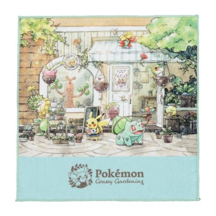 Pokemon Center Original Hand Towel Pokemon Grassy Gardening