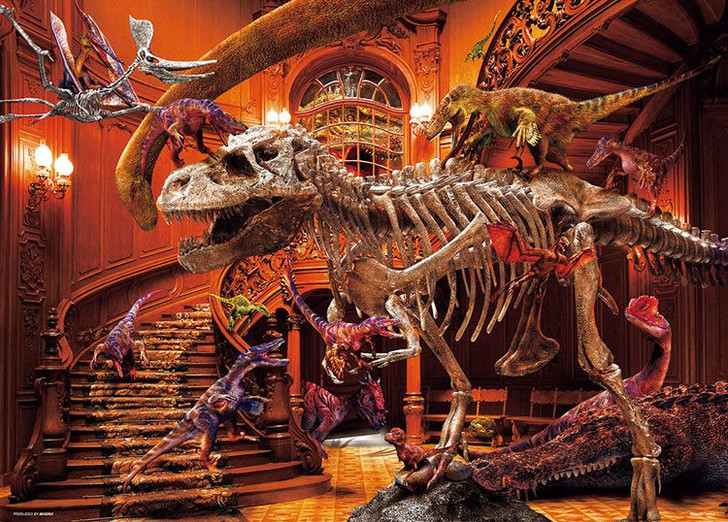 Beverly 66-224 Jigsaw Puzzle Dinosaurs in a Museum (600 Pieces)