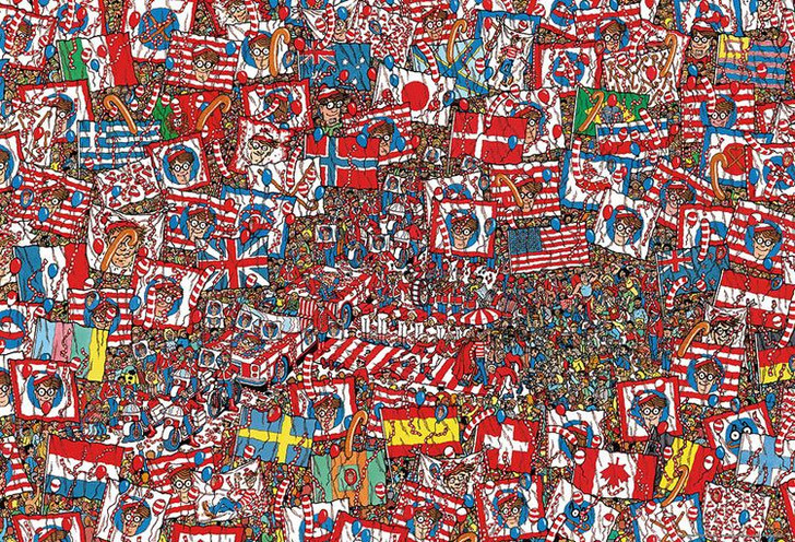 Beverly 31-540 Jigsaw Puzzle Where's Wally Grand Flag Party (1000 Pieces)