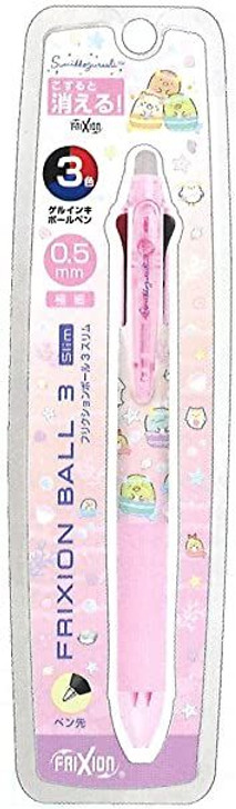 San-x Sumikko Gurashi Friction Ballpoint Pen Slim 3 Color 0.5mm (Pink)