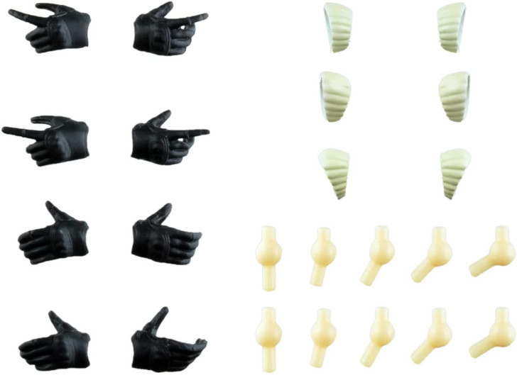 Tomytec Military Series 1/12 Little Armory LAOP08 Sousai Shojo Teien Tactical Glove (Black) Plastic Model