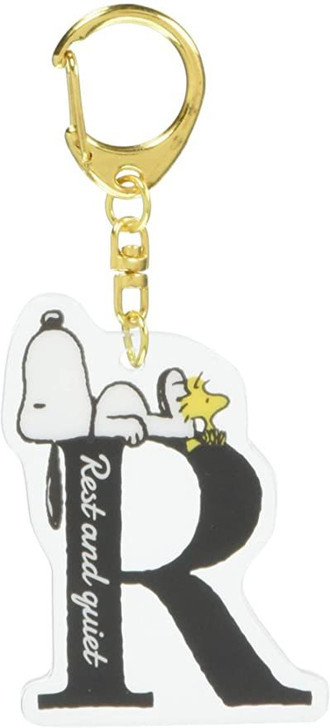 T's Factory Peanuts Snoopy Initial Keychain R