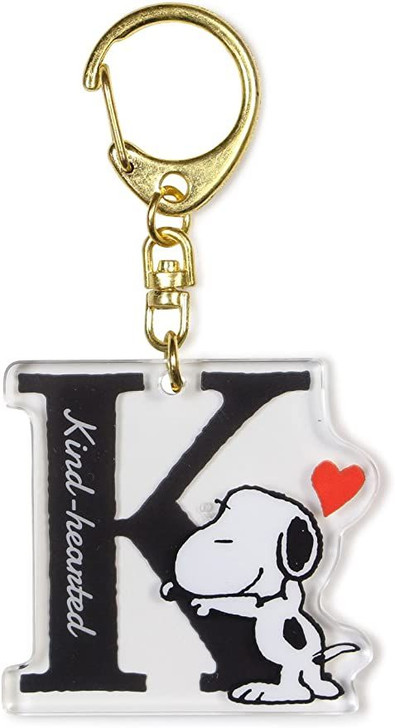 T's Factory Peanuts Snoopy Initial Keychain K
