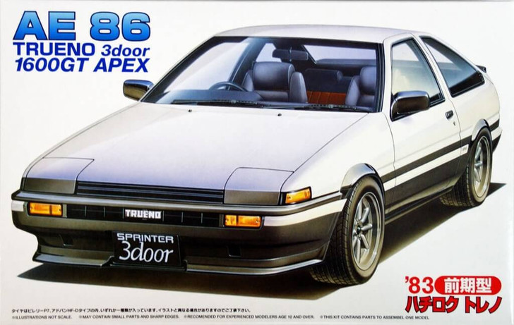 Fujimi ID-52 Toyota Trueno 1600GT APEX AE86 1/24 Scale Kit (4968728034409)