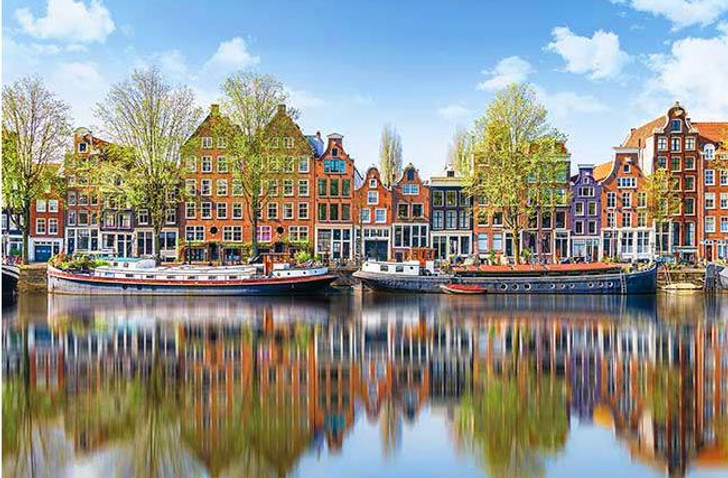 Appleone 1000-877 Jigsaw Puzzle Canals and the Traditional City of Amsterdam (1000 Pieces)