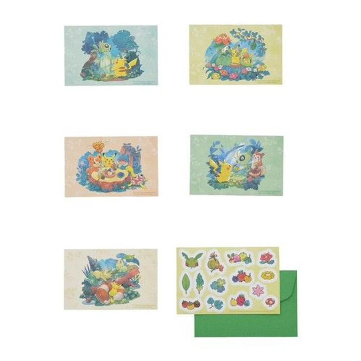 Pokemon Center Original Mini Card 5 Pattern Set 'Gift from Forest'