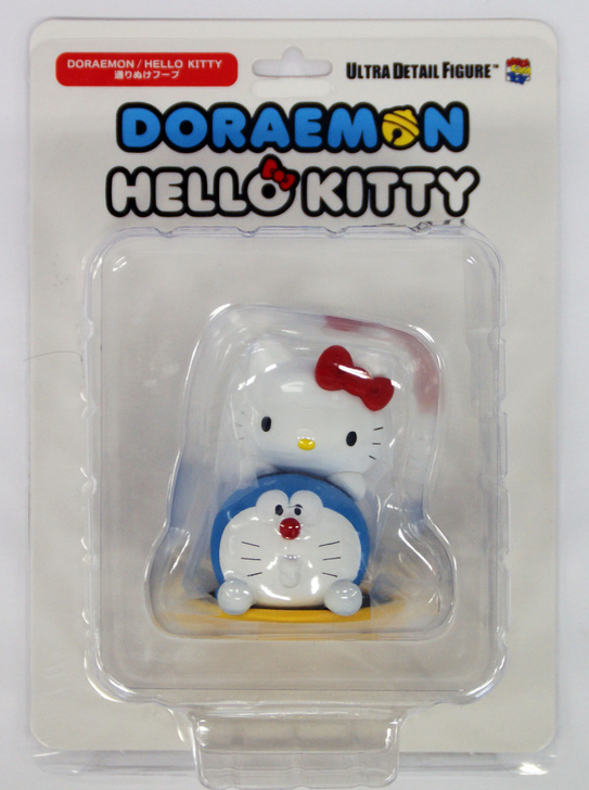 Medicom UDF-270 Ultra Detail Figure Doraemon X Hello Kitty GOING THROUGH HOOP