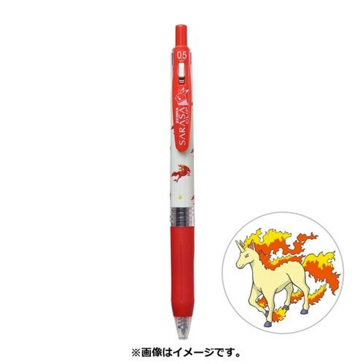 Pokemon Center Original SARASA Ballpoint Pen 0.5mm Pokemon Shirts Pattern Rapidash