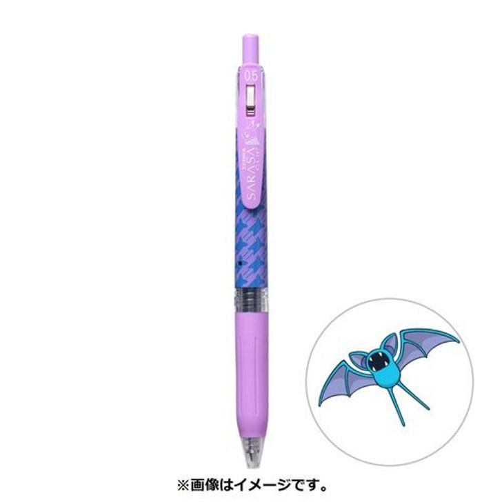 Pokemon Center Original SARASA Ballpoint Pen 0.5mm Pokemon Shirts Pattern Zubat