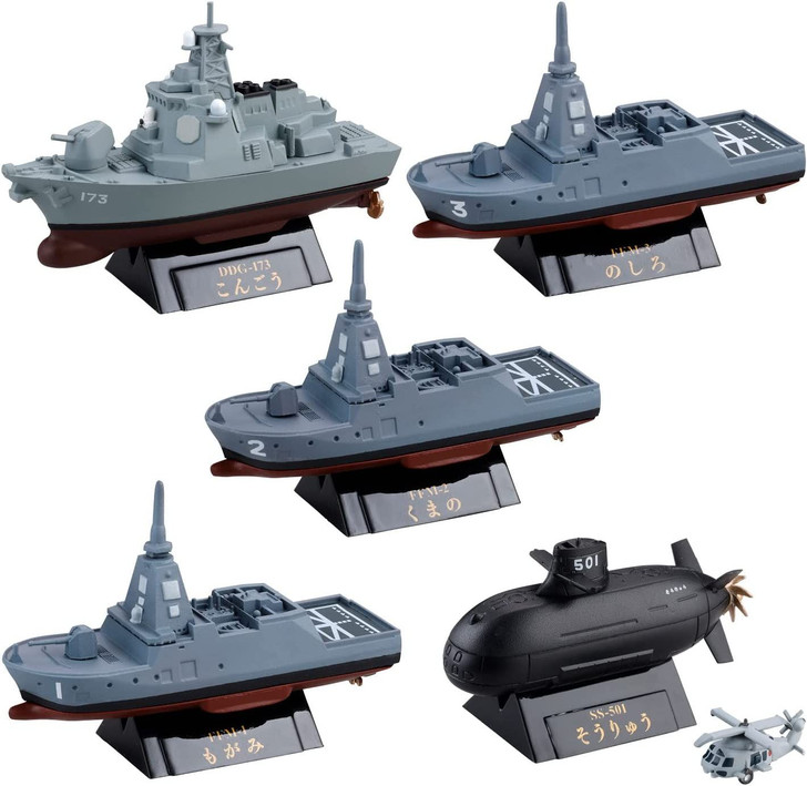 Kaiyodo miniQ Miniature Cube World Ship Deformed 6 JMSDF Vol.2 The Most Advanced Ships Edition 1 Box 6 Pcs