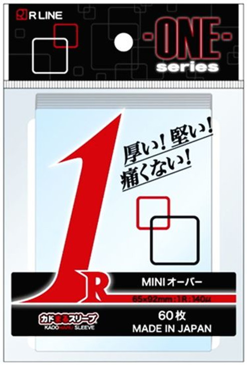 R Line Rounded Corner Sleeve ONE Series Matte MINI Over Hard Type 60Sleeves Pack
