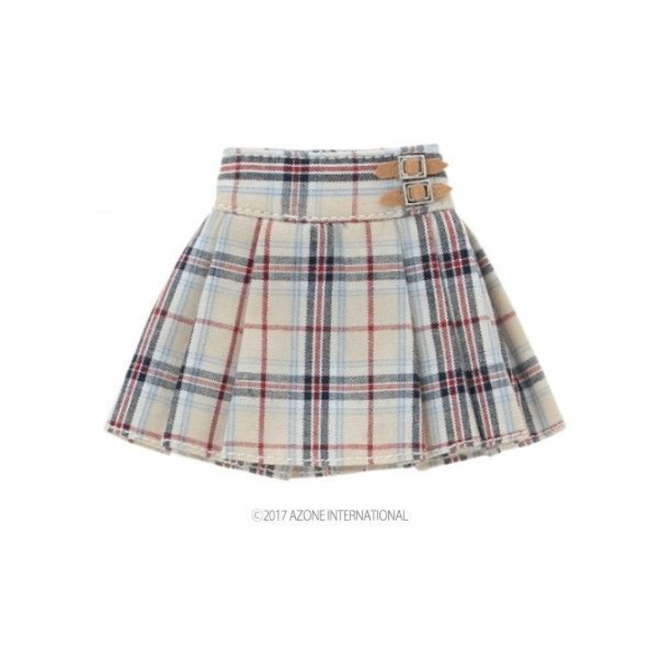 Azone ALB189-BEG PNXS Preppy Pleated Skirt Beige