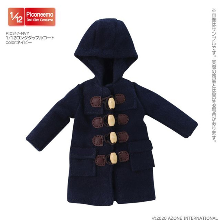 Azone PIC347-NVY 1/12 Picco Neemo Long Double Coat (Navy)