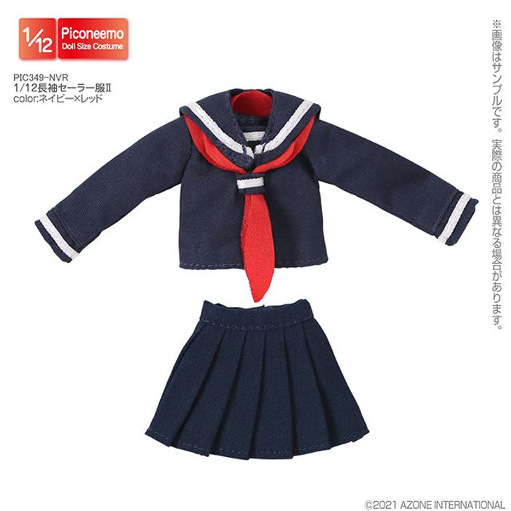 Azone PIC349-NVR 1/12 Picco Neemo Long Sleeve Sailor Uniform II (Navy x Red)