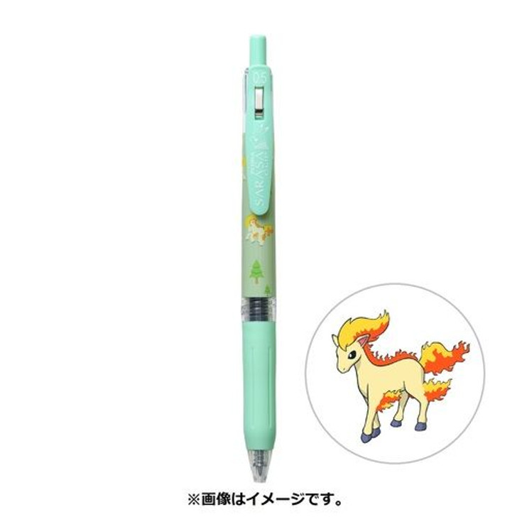 Pokemon Center Original SARASA Ballpoint Pen 0.5mm Pokemon Shirts Pattern Ponyta