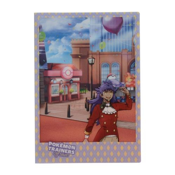 Pokemon Center A5 Clear File POKEMON TRAINERS Off Shot! Leon