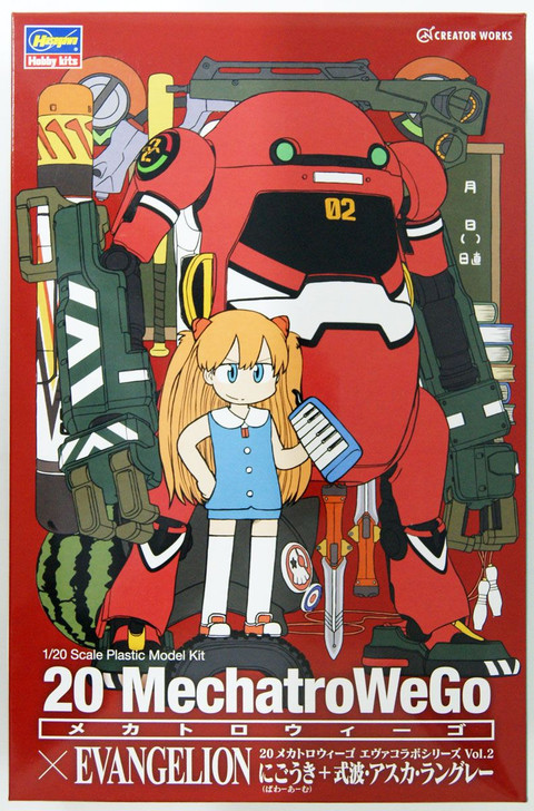 Hasegawa 1/20 Mechatronics Wego Eva Collaboration Series Vol.2 Nigouki (Pawaamu) + Shikinami Asuka Langley Plastic Model