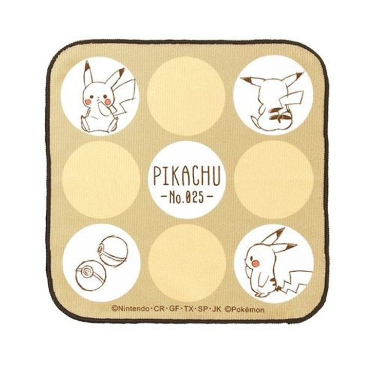 Pokemon Center Original Pokemon Center Microfiber Handkerchief Number025 Dot Pattern Pikachu