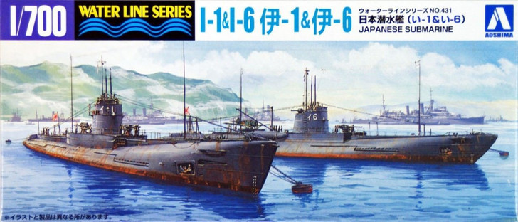 Waterline 1/700 IJN Japanese Submarine I-1 & I-6 Plastic Model