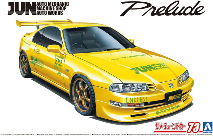 Aoshima The Tuned Car No.73 1/24 JUN Auto Mechanic BB1 Prelude '91 (Honda) Plastic Model