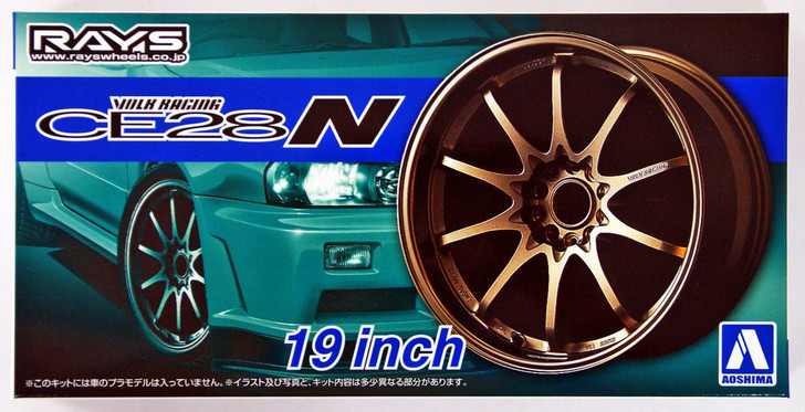 Aoshima Tuned Parts 1/24 Volk Racing CE28N 19 Inch Tire & Wheel Set