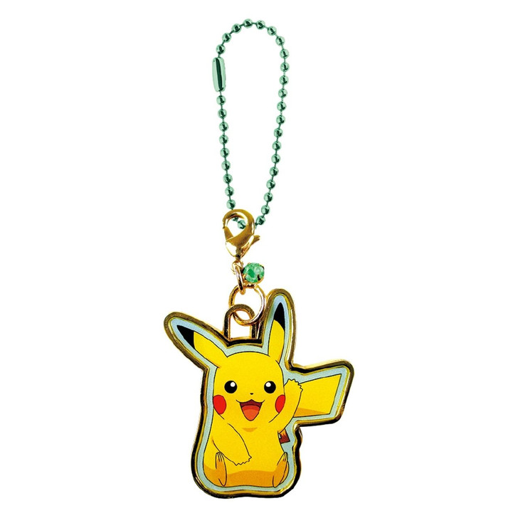 T's Factory Pokemon Birthstone Color Key Chain May/Emerald Pikachu