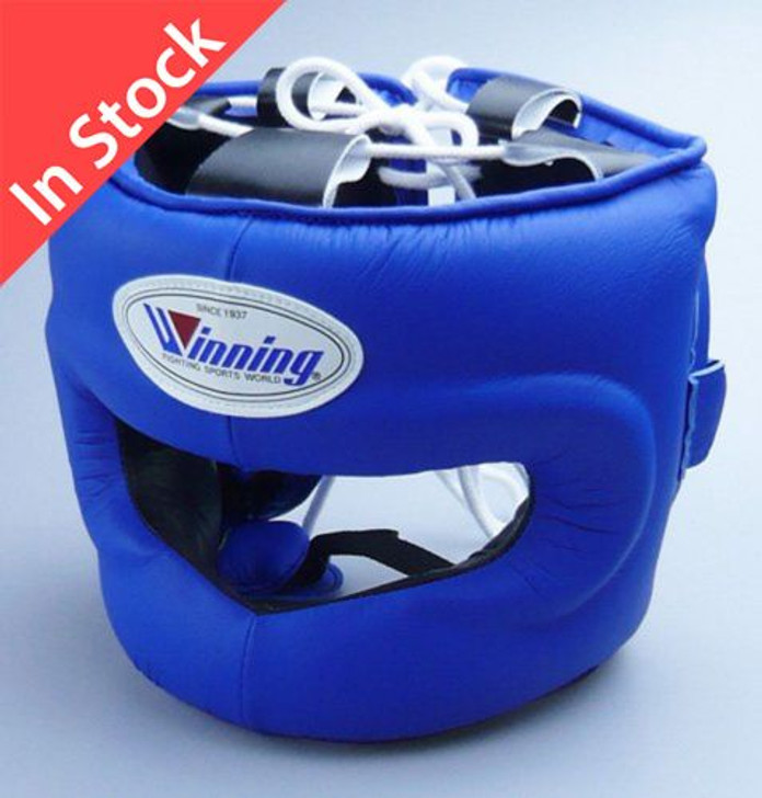 Winning Boxing Headgear FG-5000 Size L Full Face Type Blue (Made in Japan)