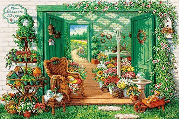 APPLEOne Jigsaw Puzzle 1000-786 My Flower Shop (1000 Pieces)