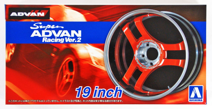 Aoshima Tuned Parts 1/24 Super Advan Racing Ver.2 19inch Tire & Wheel Set