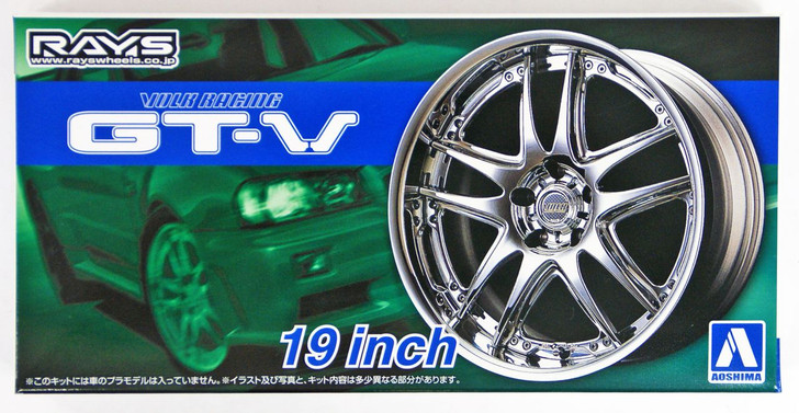 Aoshima Tuned Parts 1/24 Volk Racing GT-V 19inch Tire & Wheel Set