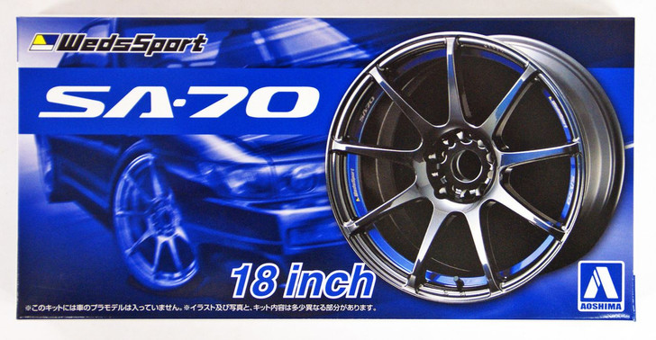 Aoshima Tuned Parts 1/24 Weds Sports SA-70 18inch Tire & Wheel Set
