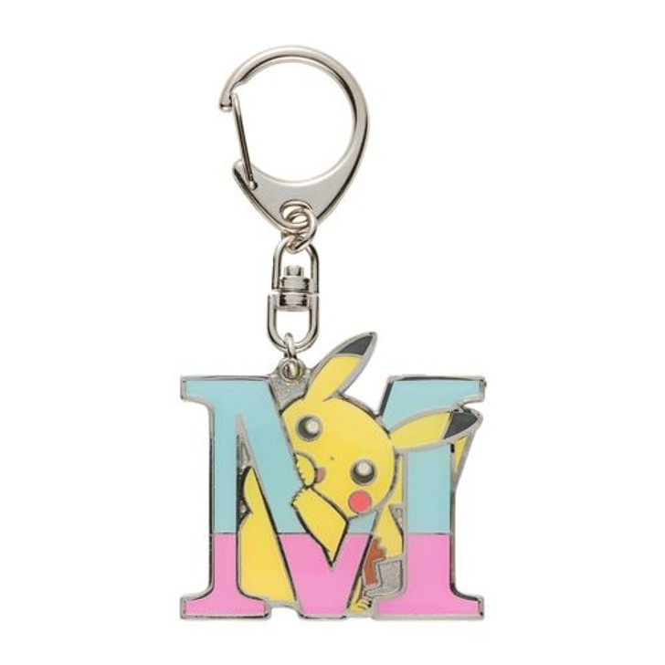 Pokemon Center Original Pikachu Alphabet Keychain - M