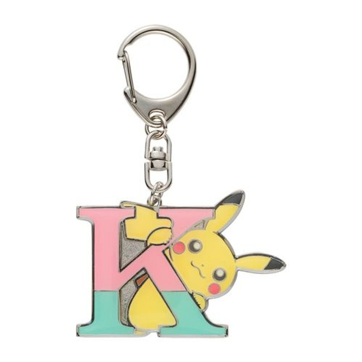 Pokemon Center Original Pikachu Alphabet Keychain - K